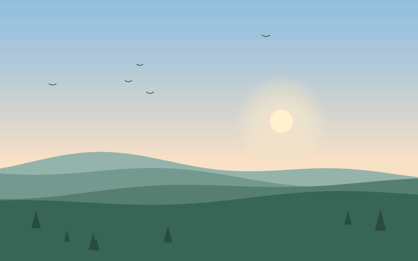 Illustrazione di un paesaggio